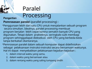 Paralel Computing - Big Data and Coding Subject | PPT