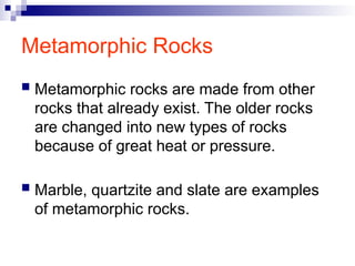 Anamorphic Rocks ROCKS - origin types characteristics.pptx