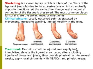 Open Deep Injuries Injury. Open and closed injuries. Injuries of soft tissues, head, chest ...