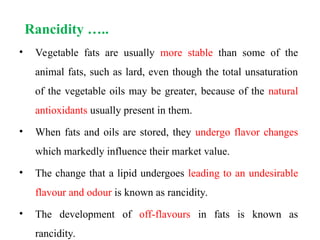 7. Rancidity of fats and oils.ppt food technology | PPT