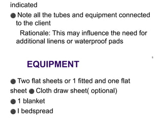 7. BED_MAKING -Bed making in nursing is the process of preparing a bed ...