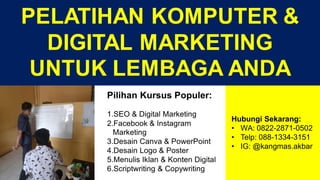 Tempat Kursus Komputer Scriptwriting PAPUA