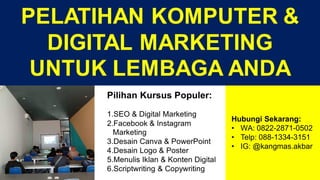 Tempat Kursus Komputer Scriptwriting PAPUA