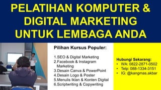 Tempat Kursus Komputer Scriptwriting PAPUA