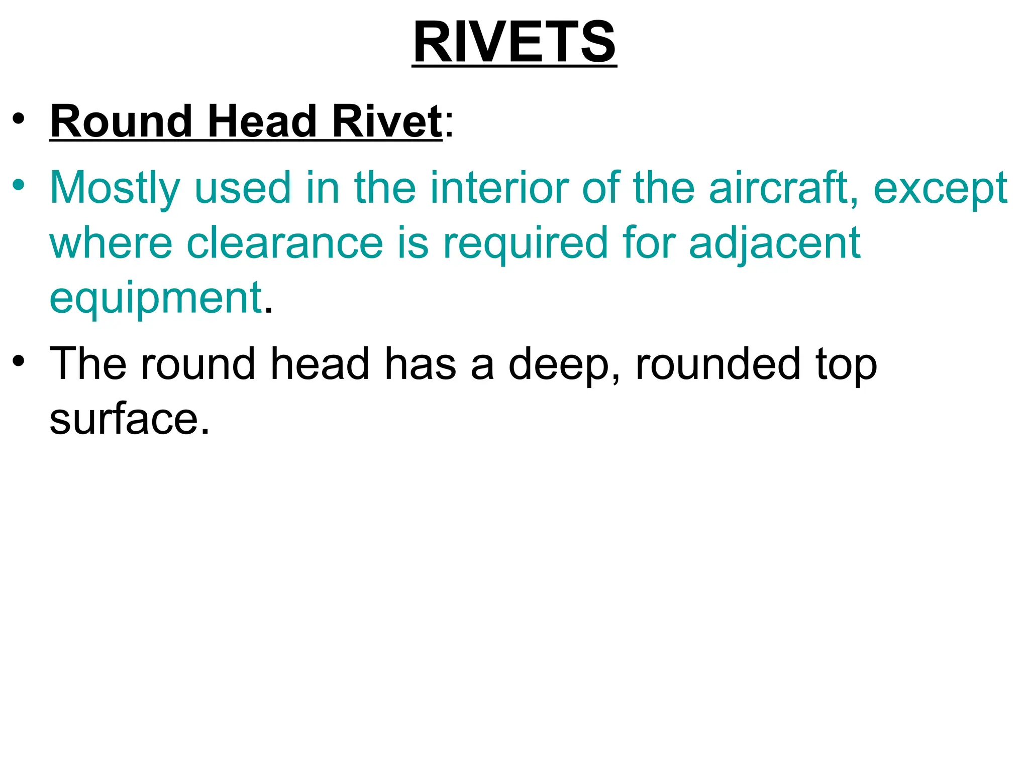 Aircraft Rivets - Describes classifications of Rivets | PPT