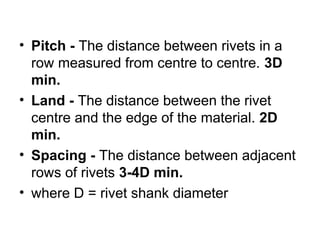 Pitch In Rivets Aircraft Rivets - Describes classifications of Rivets | PPT