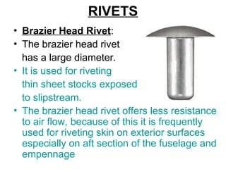 Aircraft Rivets - Describes classifications of Rivets | PPT