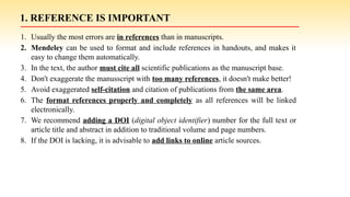 Manuscript Reference Bagaimana Cara Menulis REFERENCES dalam publikasi.pptx
