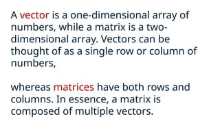 Linear Algebra, eigenvectors matrices operations | PPTX