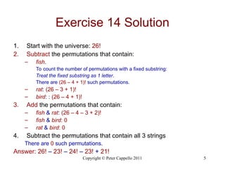 Exclusion Math principle of exclusion and exclusion in discrete mathematics | PPT