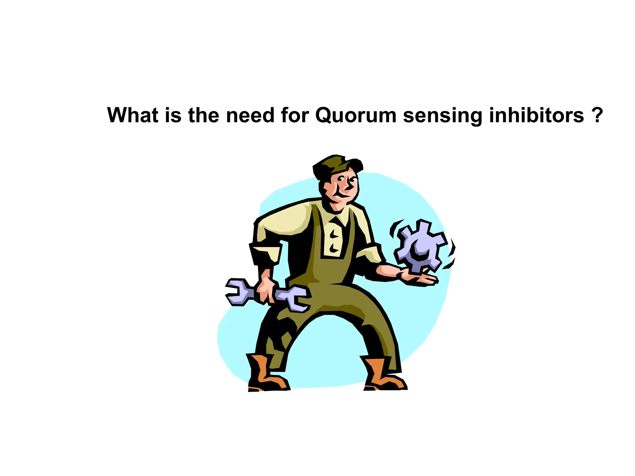 What is the need for Quorum sensing inhibitors ?
 