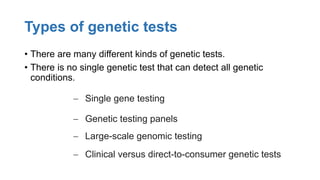 7. Genetic Testing and Diagnosis.pdf medicen | PDF