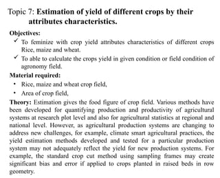 7. Estimation of yield of different crops.pptx