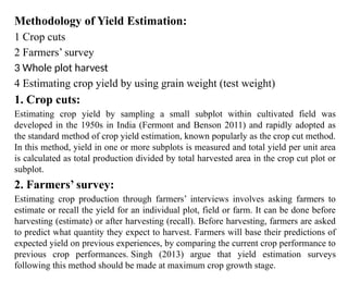 7. Estimation of yield of different crops.pptx