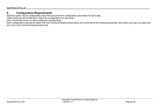 Configuration Design Specification Document Example 7. Sample CSA Requirements Configuration Specification.pdf