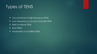 Comprehensive Overview of Transcutaneous Electrical Nerve Stimulation ...