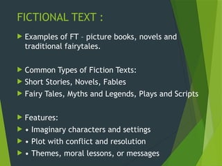 Understanding Fictional and Non-Fictional Texts: Writing and Review ...