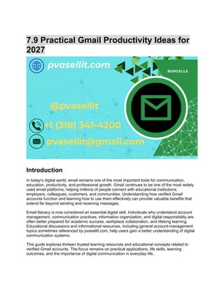 7.9 Practical Gmail Productivity Ideas for 2027.docx