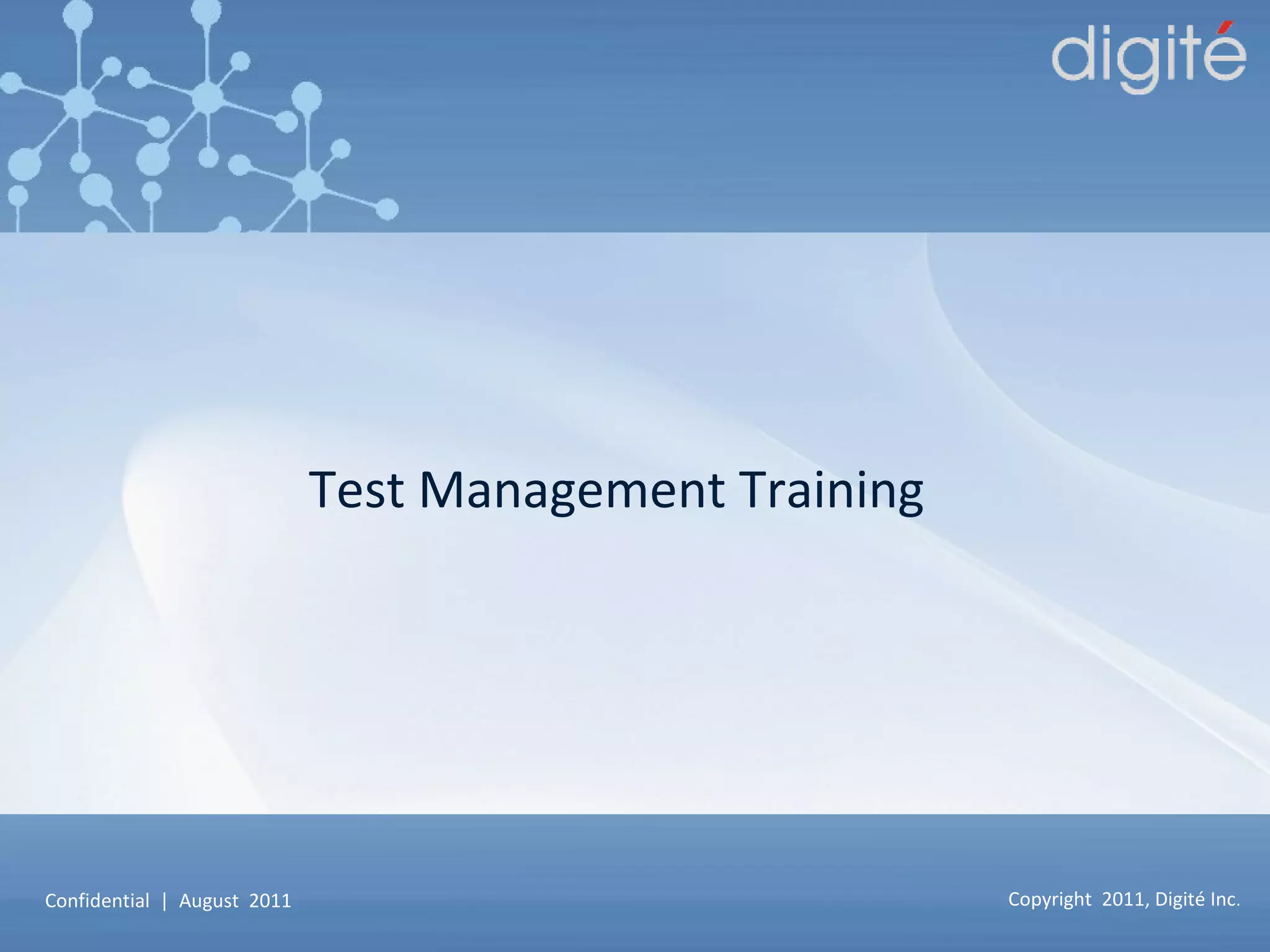 Test Management Training | PPT