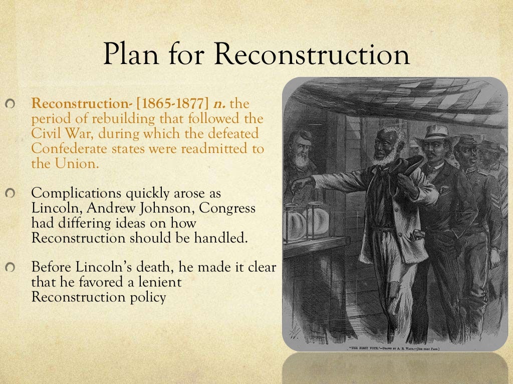7.2 reconstruction and its effects 1865 1877