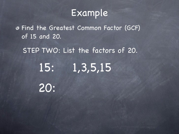 7 3 Mon Factors And Gcf