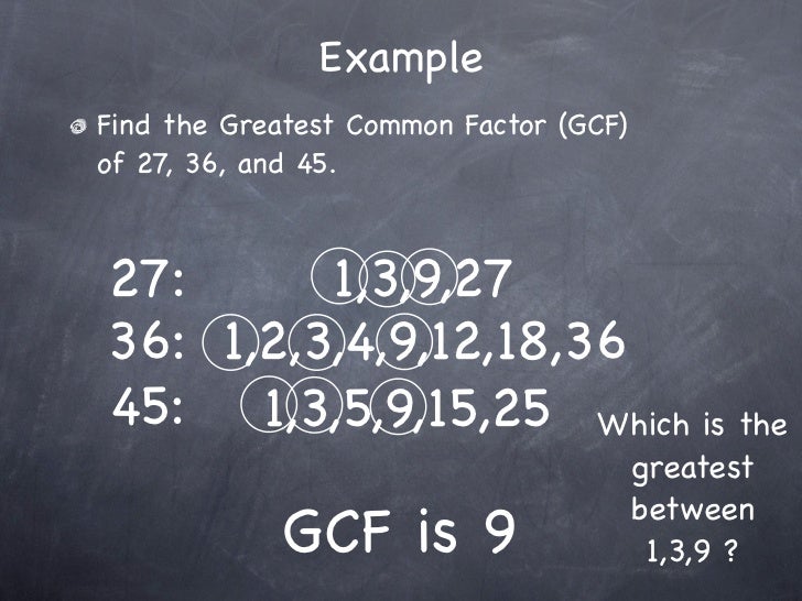 Gcf Of 9 And 15 7-3 Common Factors and GCF