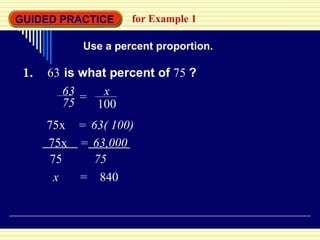7.3.2 finding the percent (of a number) | PPT