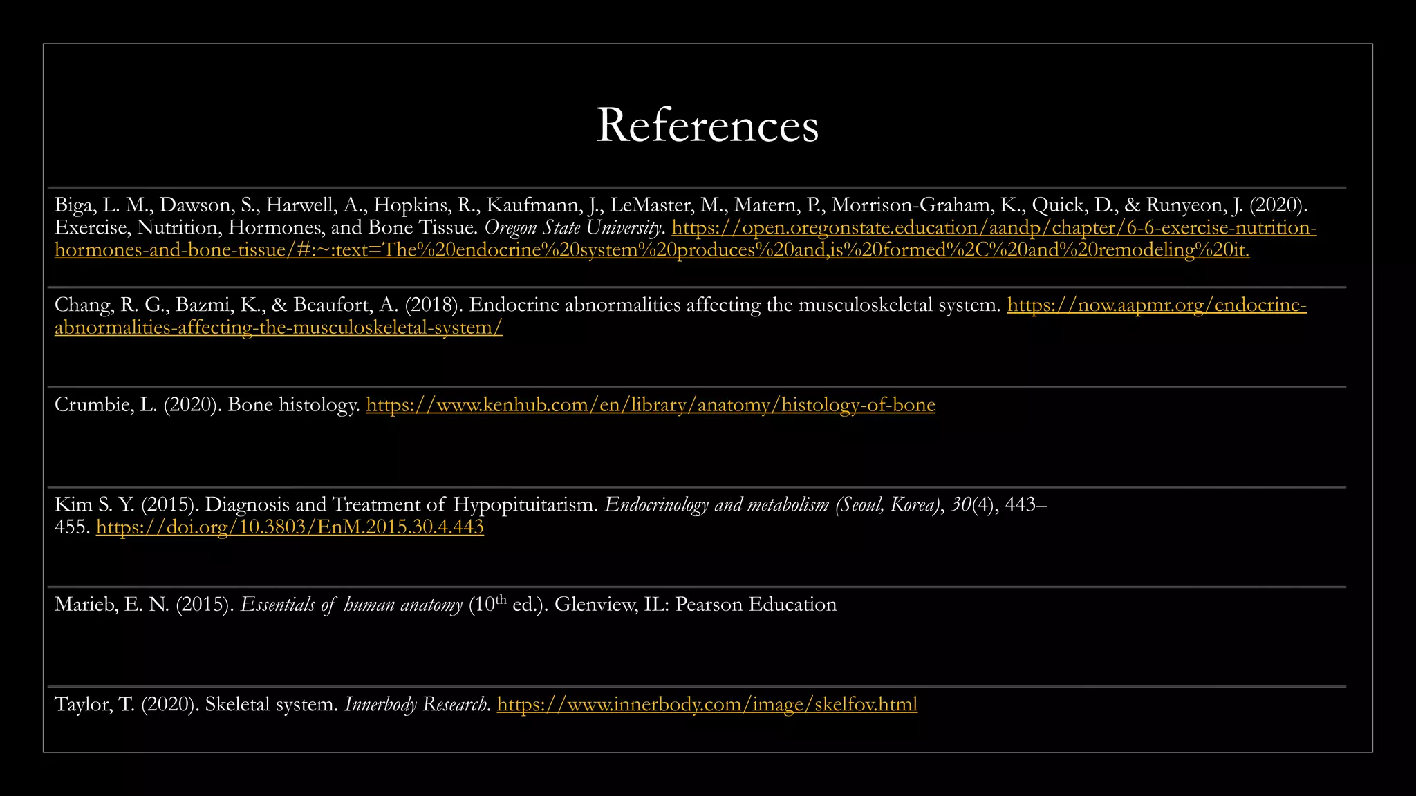 Anatomy and Physiology: The Skeletal System | PPTX