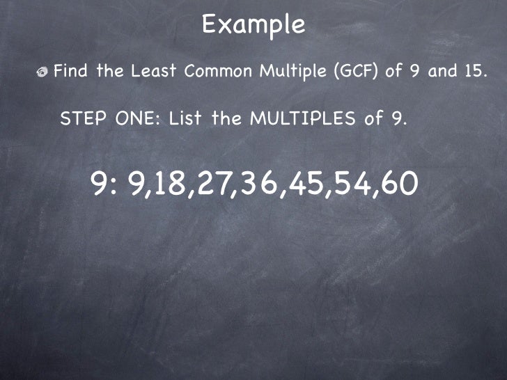 7-4 Common Multiples and LCM