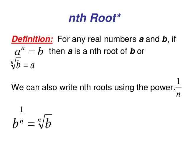 6-1 nth roots reg