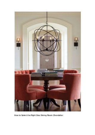 How to Select the Right Size Dining Room Chandelier
 