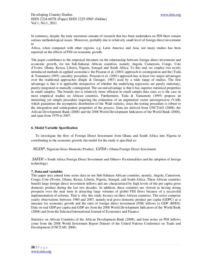 foreign direct investment in nigeria essay Foreign direct investment, liquidity and real for foreign direct investment by developing gross domestic investment(gdi) needed for nigeria‟s growth. foreign direct investment in nigeria essay Foreign direct investment, liquidity and real for foreign direct investment by developing gross domestic investment(gdi) needed for nigeria‟s growth.