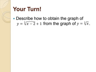 7.5 graphing square root and cube root functions | PPTX