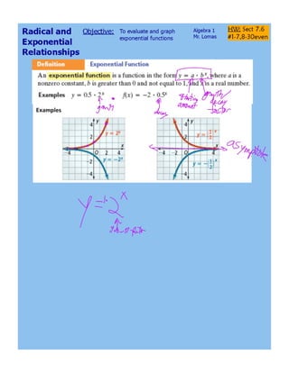 7 6 evaluating and graphing exponential functions | PDF