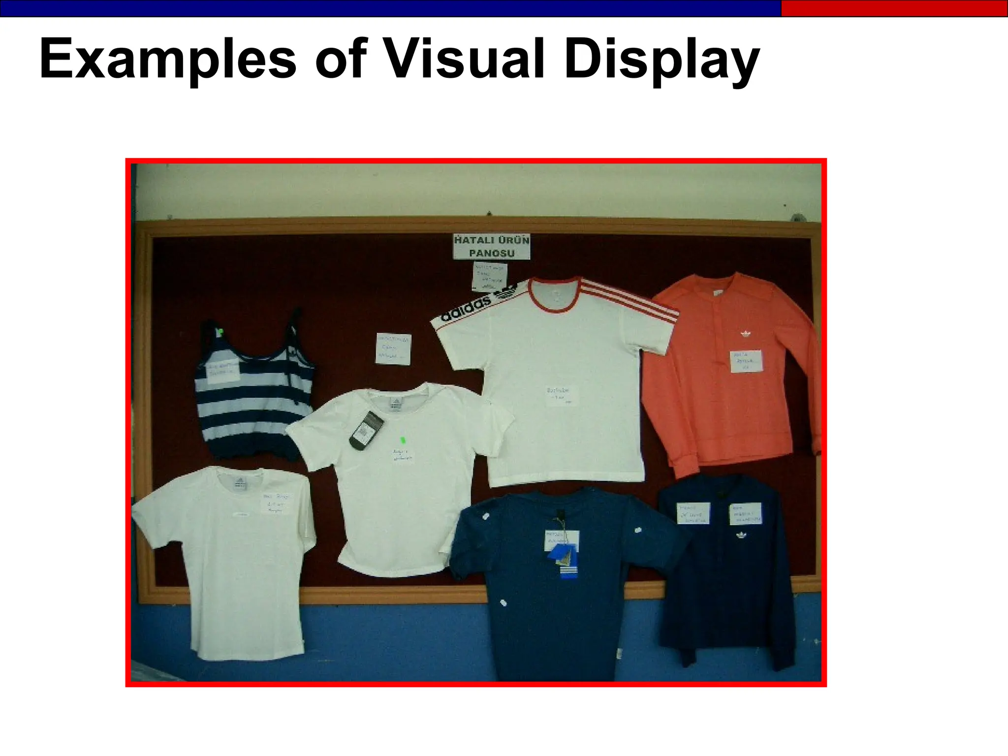 Examples of Visual Display
 