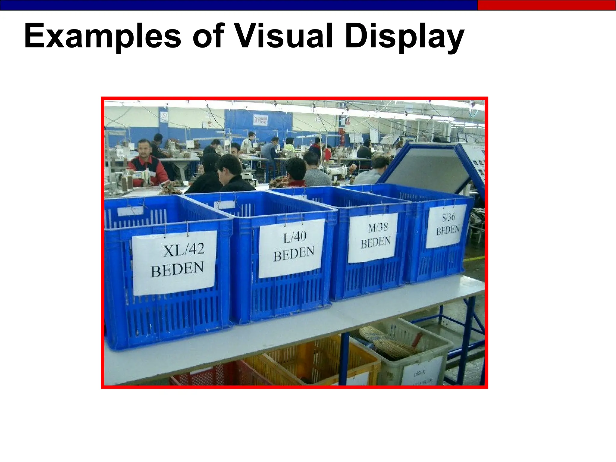 Examples of Visual Display
 