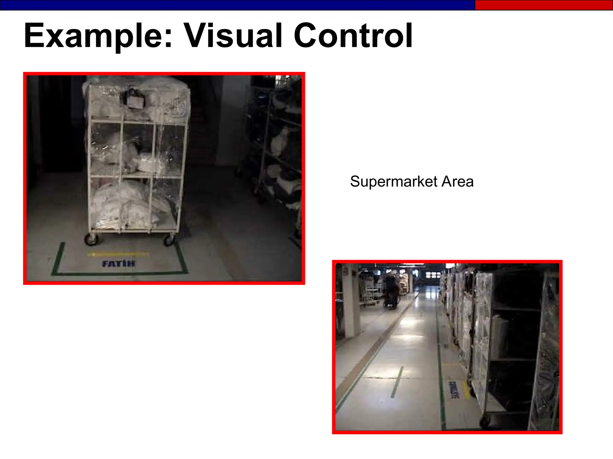 Example: Visual Control
Supermarket Area
 