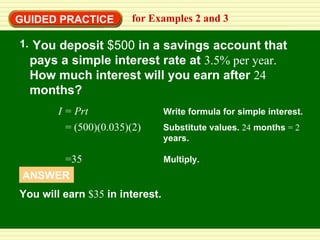 7.7 simple interest | PPT | Interest Rates | Economy