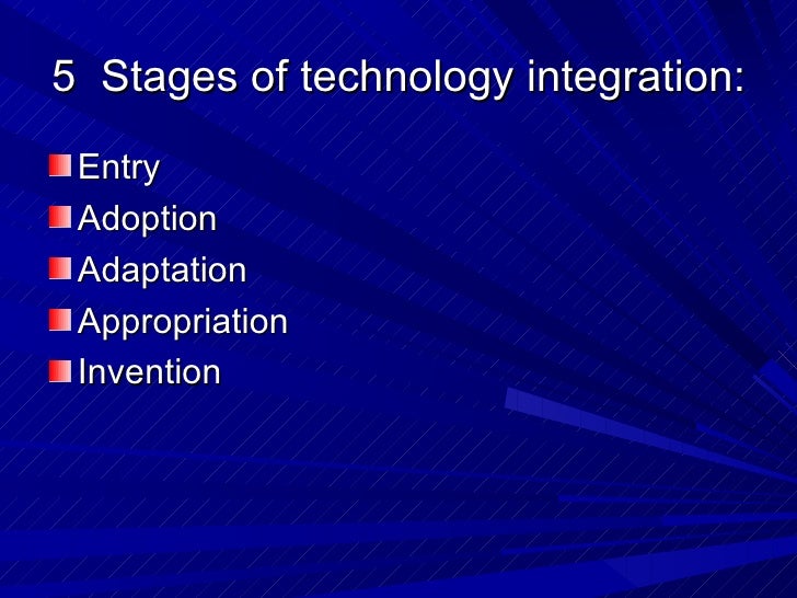 Tech Integrator Role 5 Stages Of Technology Integration – OCWKIJ