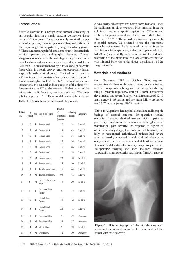 Ablation Of Osteoid Osteoma البروفيسور فريح ابوحسان استشاري جراحة