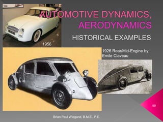 Brian Paul Wiegand, B.M.E., P.E.
69
1926 Rear/Mid-Engine by
Emile Claveau
1956
 