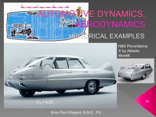 Brian Paul Wiegand, B.M.E., P.E.
90
Cd = 0.23
1960 Pinninfarina
X by Alberto
Morelli
 