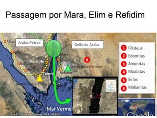 Passagem por Mara, Elim e Refidim
 