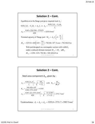Lec06 Analysis and Design of T Beams (Reinforced Concrete Design I ...