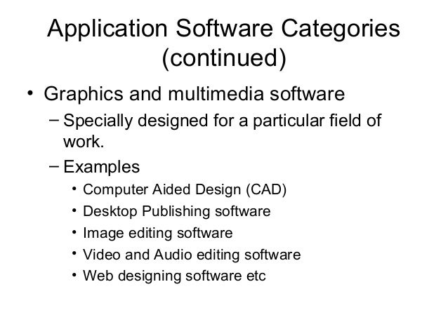 7 application software categories