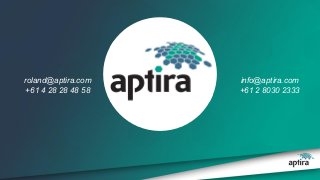 info@aptira.com
+61 2 8030 2333
roland@aptira.com
+61 4 28 28 48 58
 