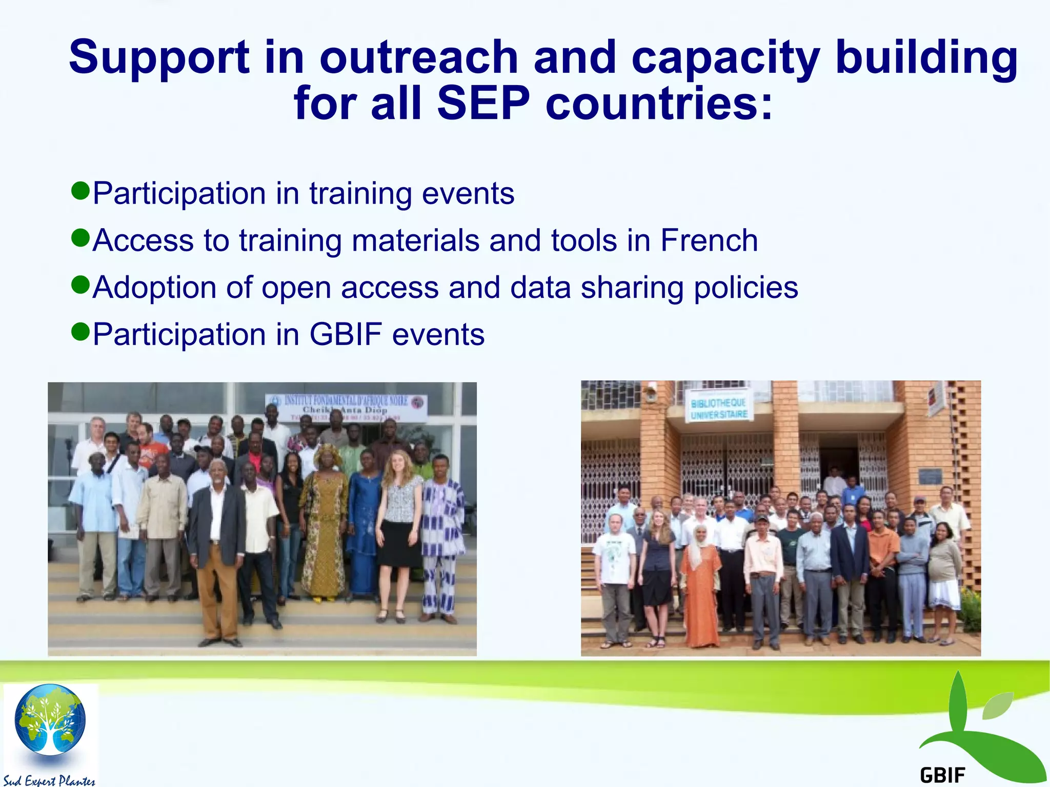 Facilitating access and use of biodiversity data to underpin ...