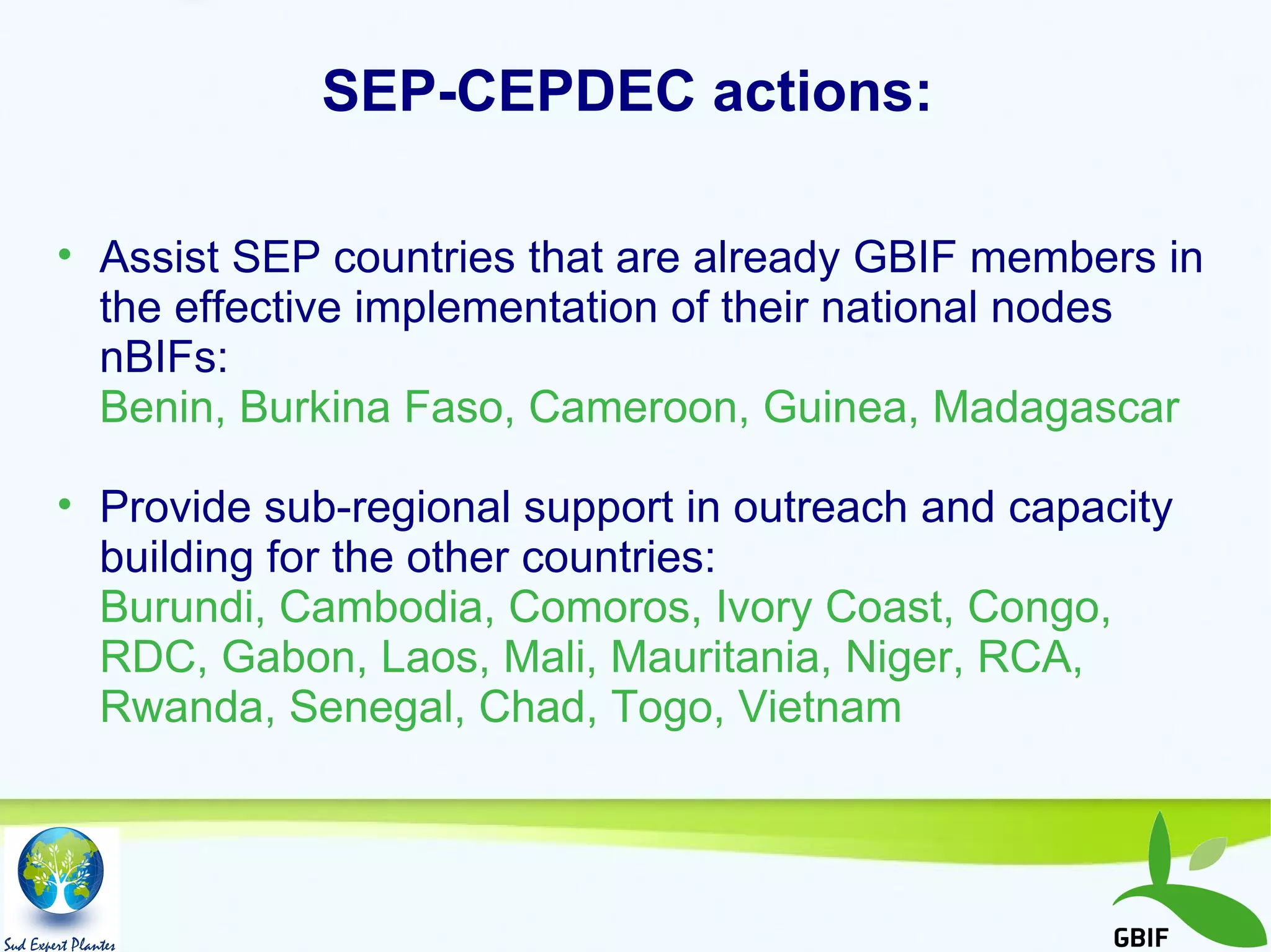 Facilitating access and use of biodiversity data to underpin ...