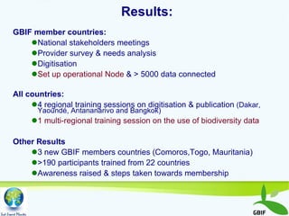 Facilitating access and use of biodiversity data to underpin ...
