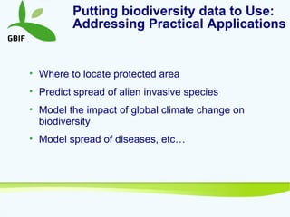 Facilitating access and use of biodiversity data to underpin ...